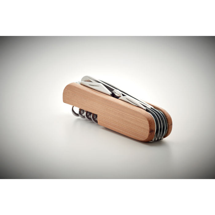 Multifunkcionalni džepni nožić s 9 funkcija od bambusa | Poslovni pokloni