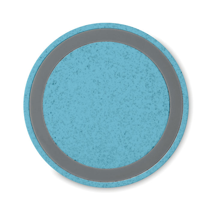 Promotivni eko bežični punjač od vlakana slame bež boje | Poslovni pokloni | Promo pokloni | Reklamni pokloni