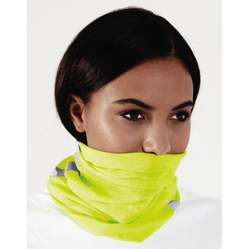 Promo multifunkcionalni šal buff Morf™ Enhanced-Viz, neon žute boje, za tisak loga | Poslovni pokloni