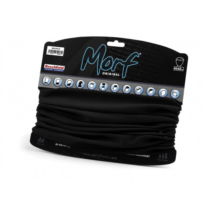 Promotivni višenamjenski šal buff Morf™ Original, crne boje | Poslovni pokloni