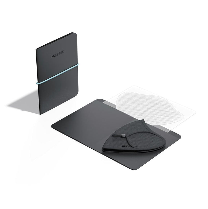 Promotivna dizajnerska zaštitna maska za lice s filterima, crne boje, sa futrolom za spremanje