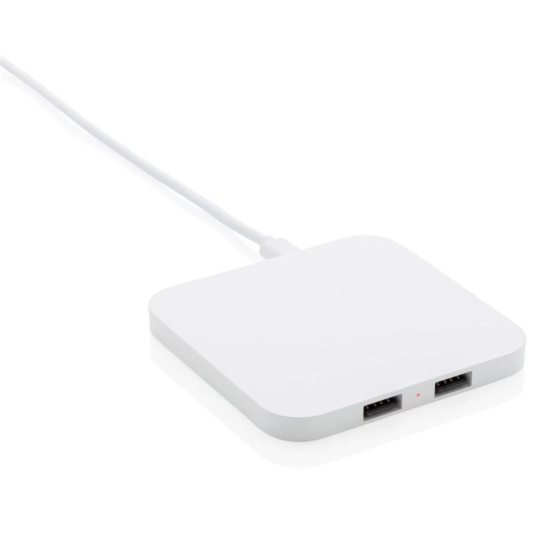 Promotivni bežični 10W punjač s usb portom | Poslovni pokloni