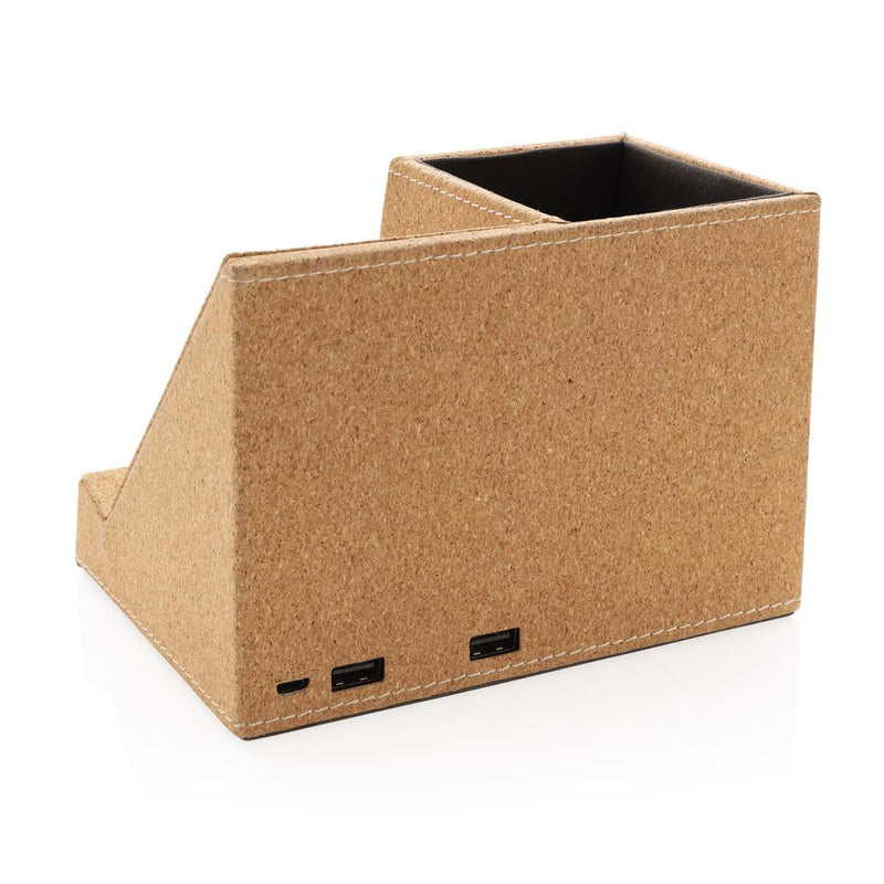 5W bežični punjač i držač za olovke od pluta | Poslovni pokloni | Reklamni pokloni