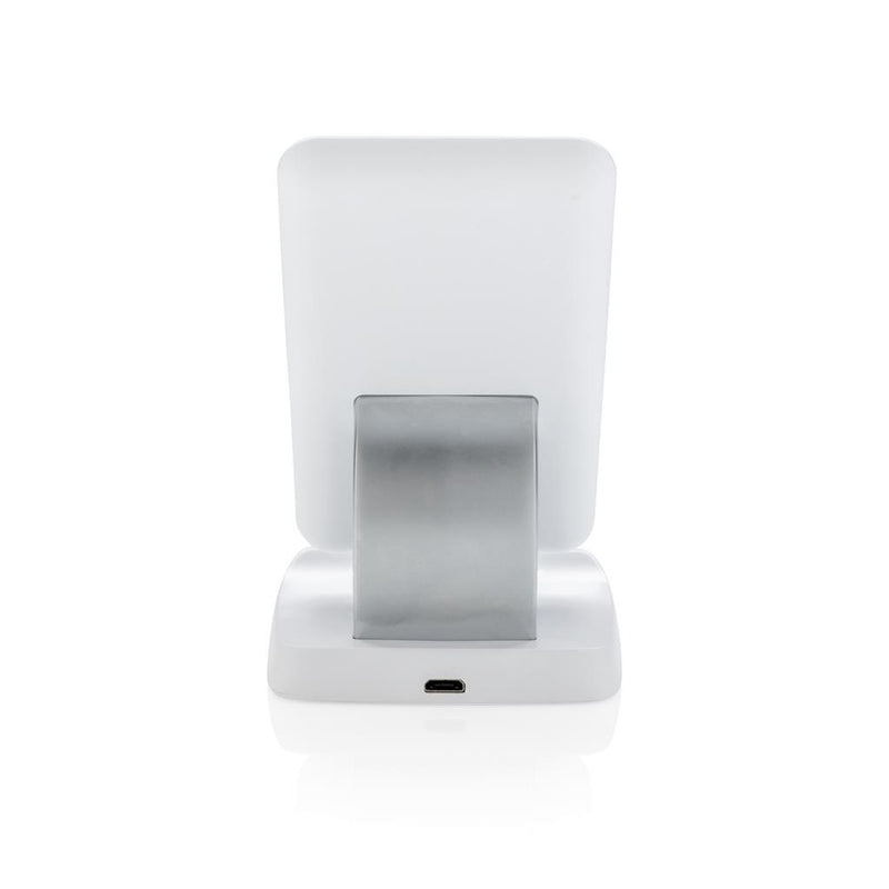 Reklamni stalak za mobitel s wireless brzim punjačem bijele boje | Poslovni pokloni | Promo pokloni | Promidžbeni pokloni