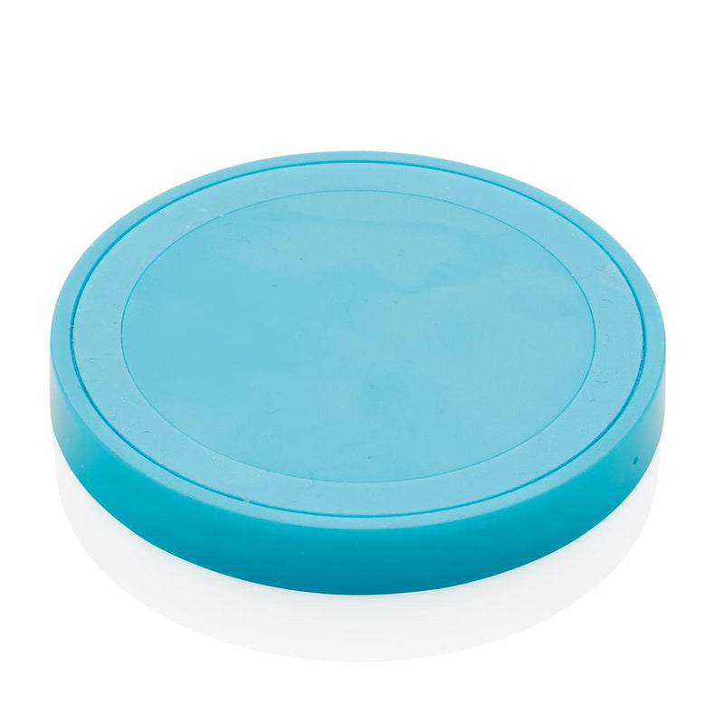 Promotivni okrugli 5W podložak za punjenje, plave boje | Poslovni pokloni | Promo pokloni