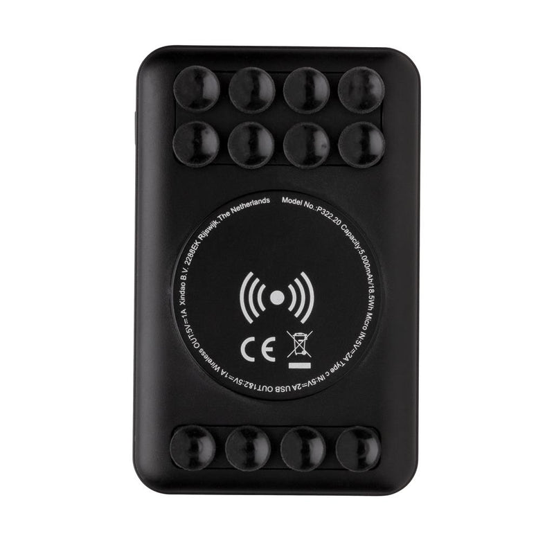 Promotivni džepni 5.000 mAh powerbank s opcijom bežičnog punjenja | Poslovni pokloni