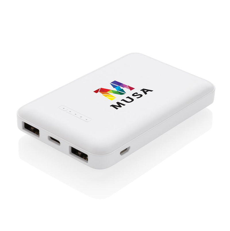 Promotivni džepni 5.000 mAh powerbank s opcijom bežičnog punjenja | Poslovni pokloni