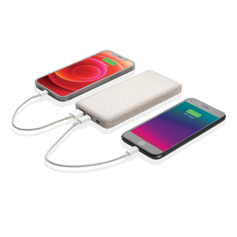 10.000 mAh powerbank od pšenične slame | Poslovni pokloni | Reklamni pokloni