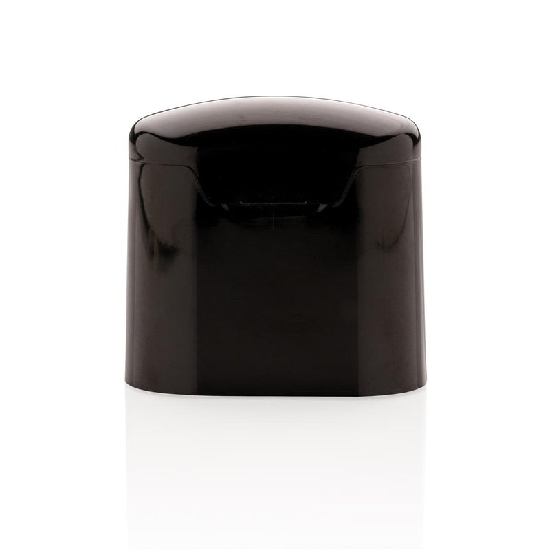 Reklamne bežične slušalice s kućištem za punjenjem, crne boje | Poslovni pokloni