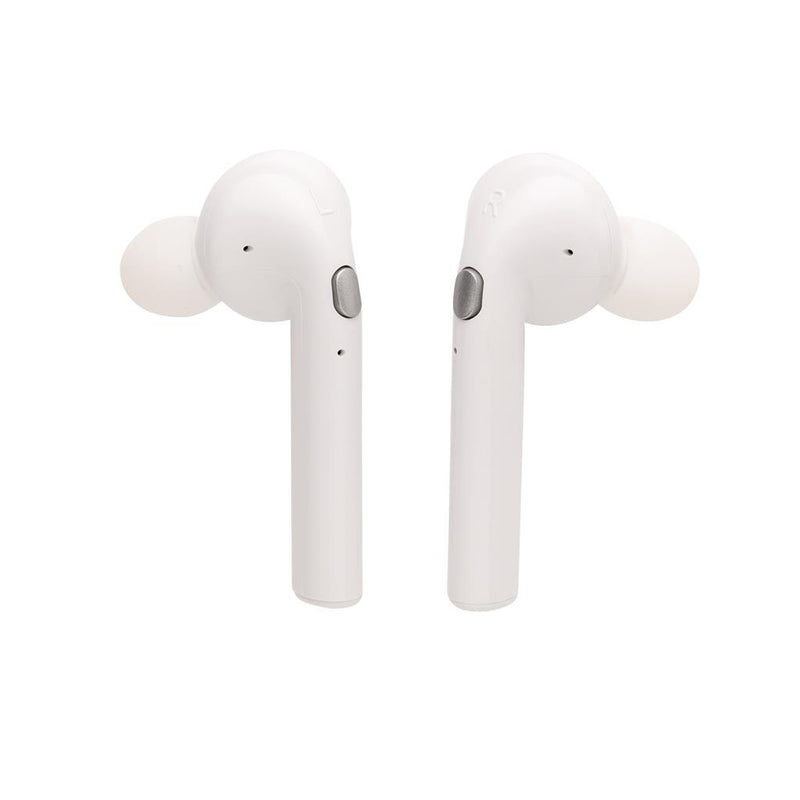 Promotivne bežične slušalice s kućištem za punjenjem bijele boje, za tisak loga | Poslovni pokloni