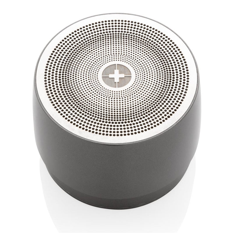 Promotivni bežični 5W luksuzni bass zvučnik, sive boje | Poslovni pokloni