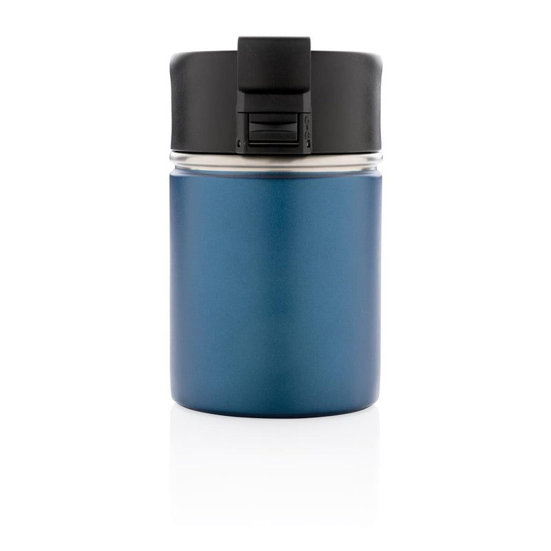 Reklamna kompaktna vakuumska šalica s keramičkim premazom, 220ml, plave boje | Poslovni pokloni