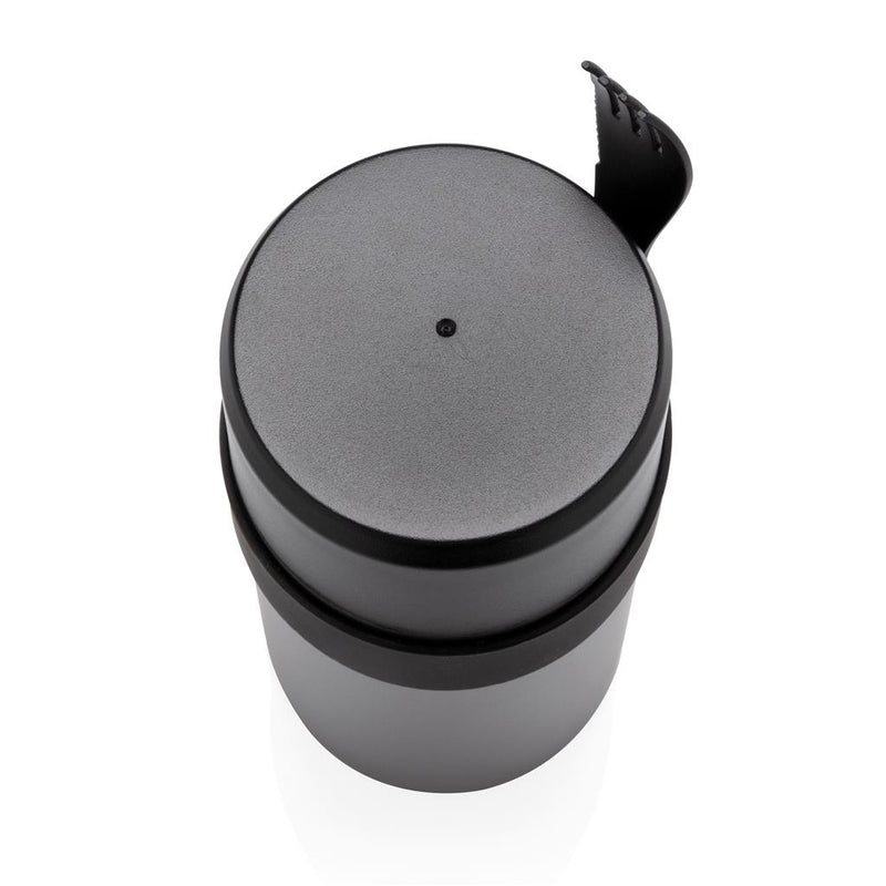 Promotivna posuda za hranu s keramičkim premazom i priborom za jelo, za tisak loga | Poslovni pokloni