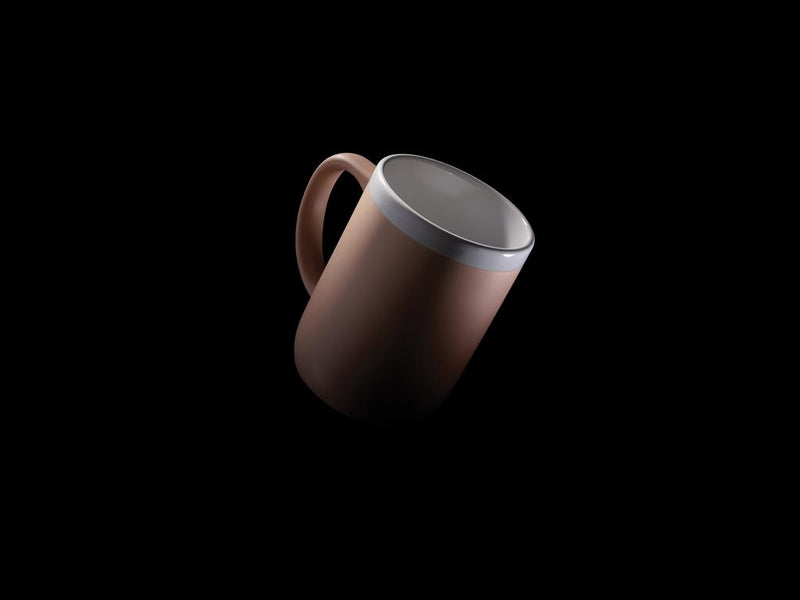 Promotivna keramička šalica s bijelim rubom