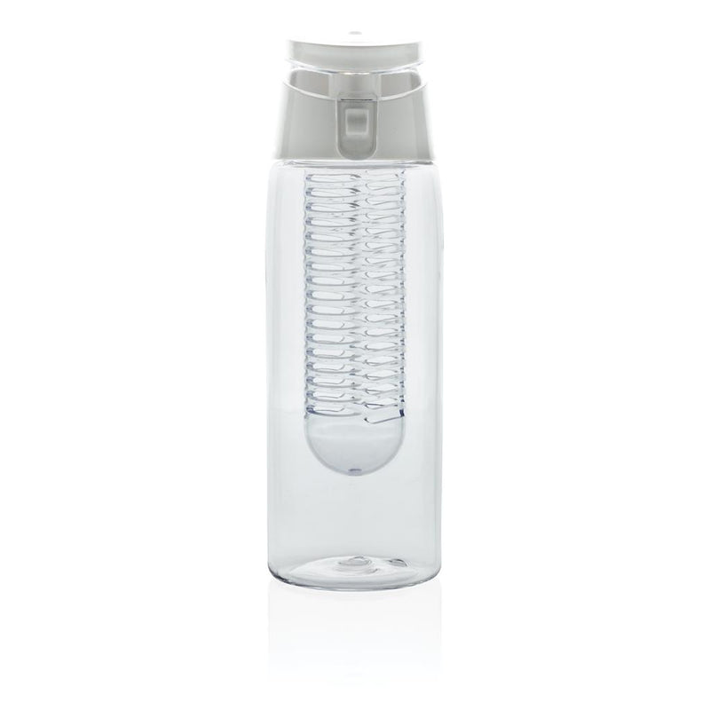 Promotivna boca za vodu s umetkom za voće i opcijom zaključavanja bijele boje | Poslovni pokloni | Promidžbeni pokloni