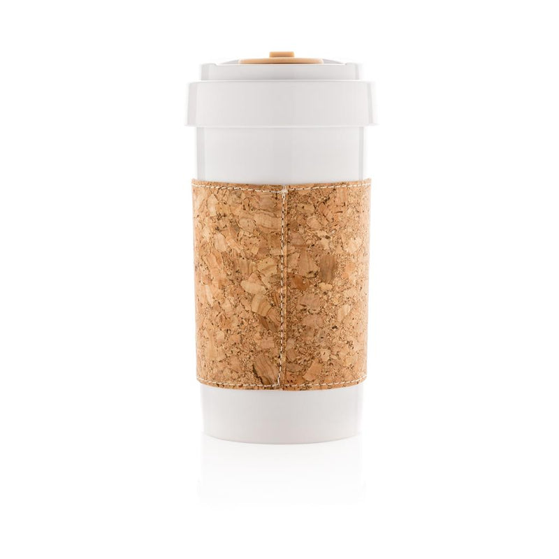 Promotivna eko šalica od PLA materijala sa navlakom od pluta, 400ml | Poslovni pokloni i reklamni materijali s tiskom loga