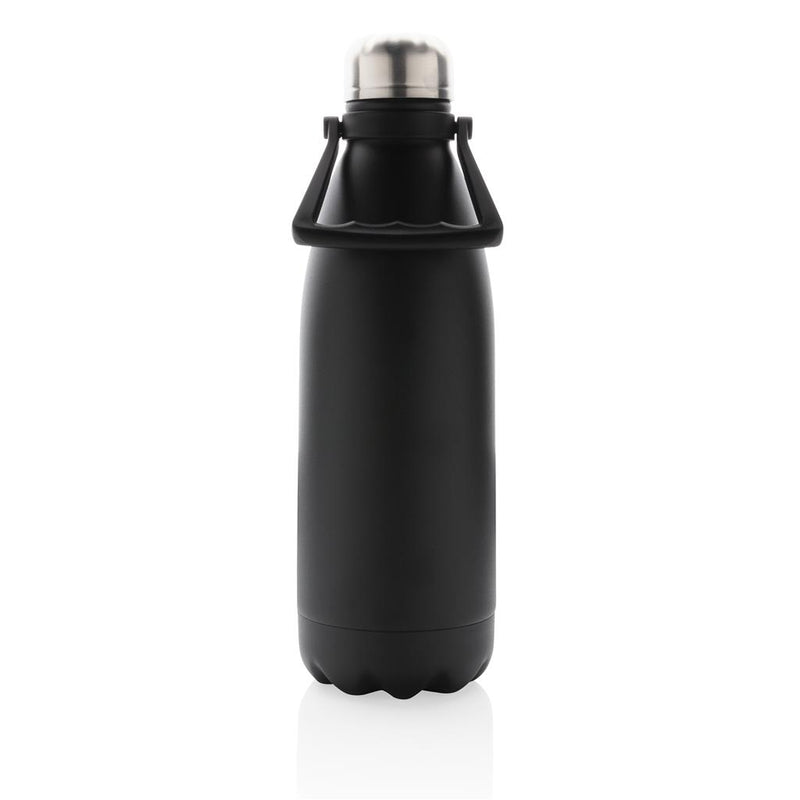 Velika promidžbena čelična termos boca, 1,5L, crne boje | Poslovni pokloni