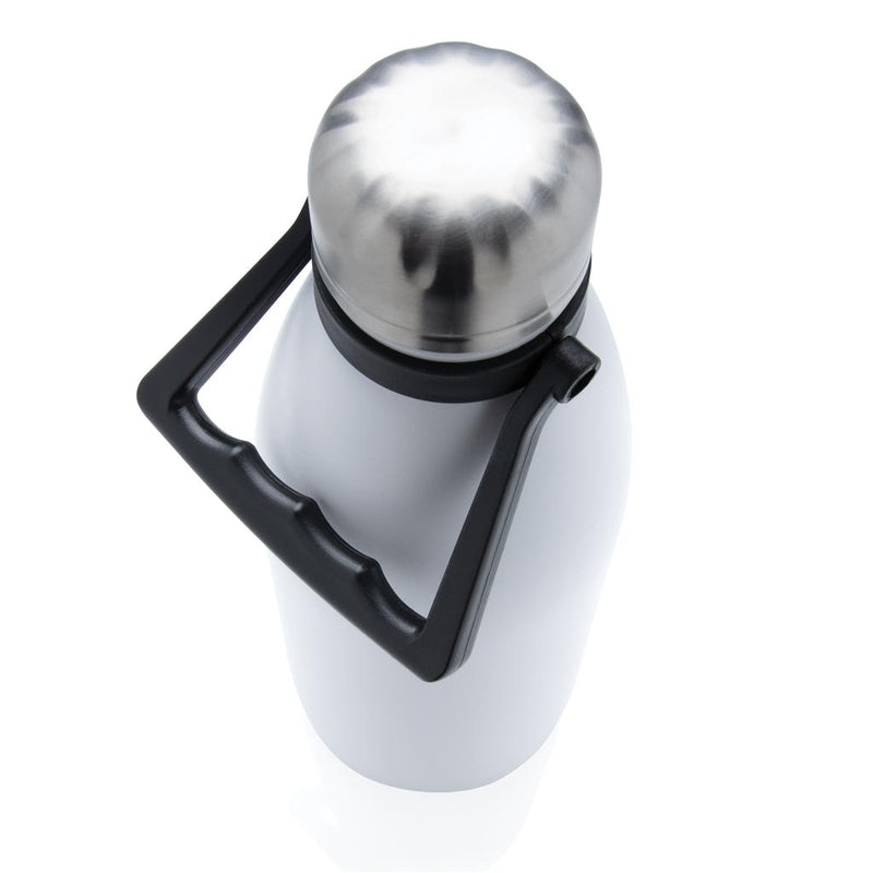 Velika promotivna čelična termos boca, 1,5L, bijele boje | Poslovni pokloni za tisak loga