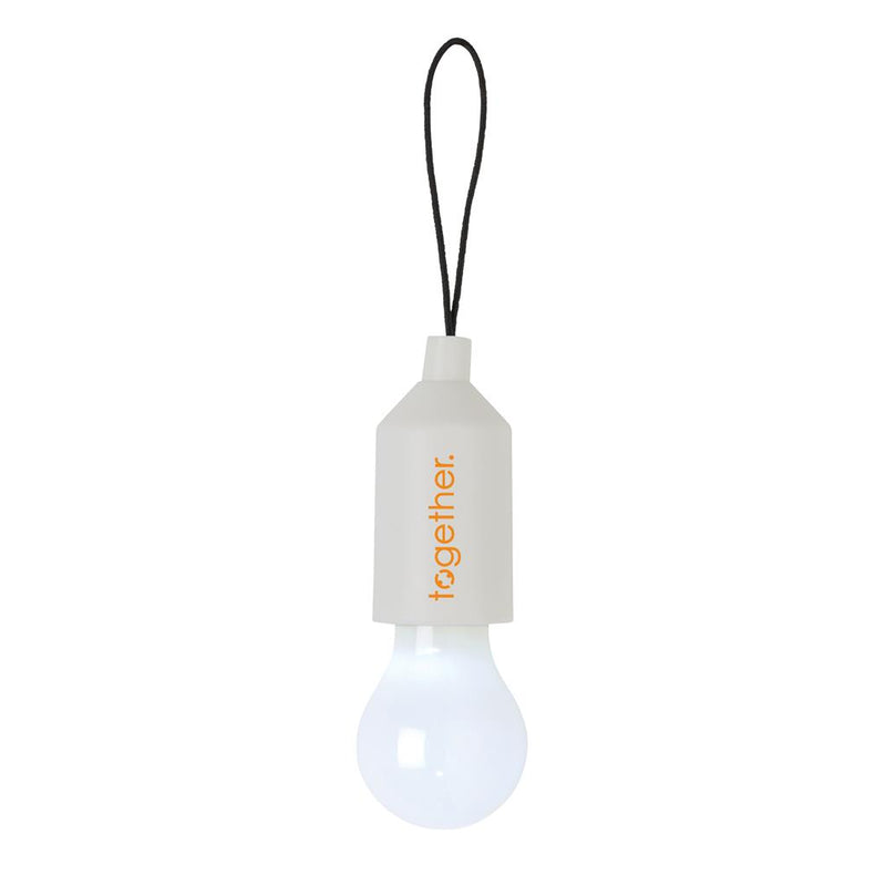 Promotivna mini svjetiljka sa privjeskom za ključeve bijele boje sa tiskom logotipa | Poslovni pokloni | Promo pokloni