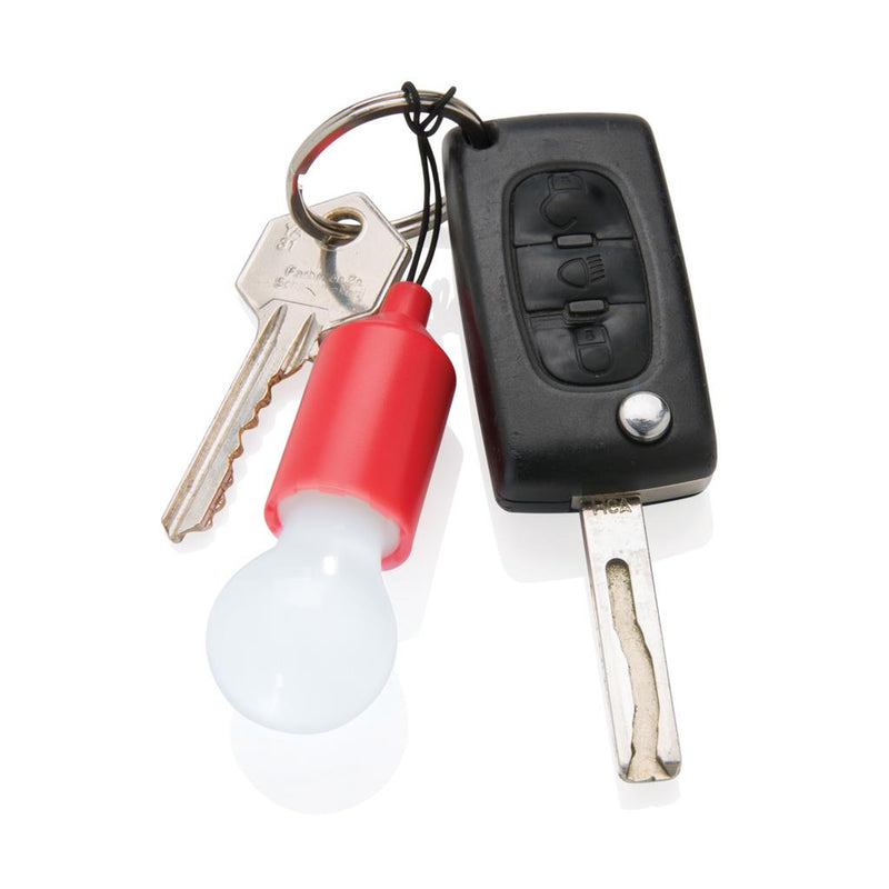 Promotivna mini svjetiljka sa privjeskom za ključeve crvene boje za tisak logotipa | Poslovni pokloni | Promo pokloni