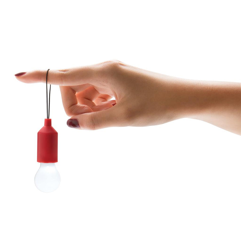 Promotivna mini svjetiljka sa privjeskom za ključeve crvene boje sa tiskom logotipa | Poslovni pokloni | Promo pokloni