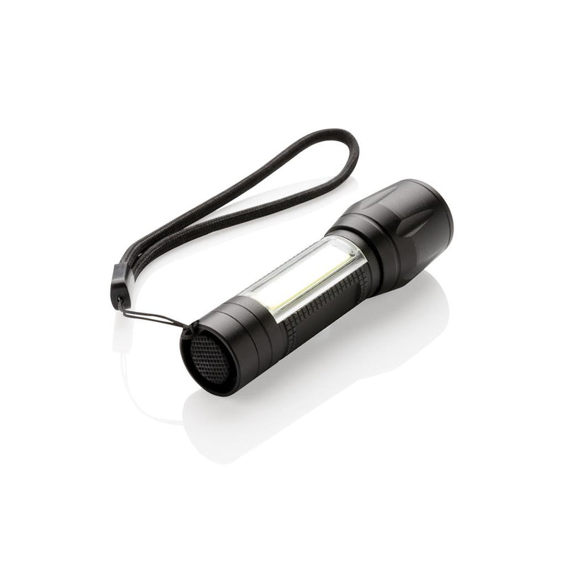 Promotivna 3W LED i COB svjetiljka crne boje | Poslovni pokloni | Promo pokloni | Reklamni pokloni