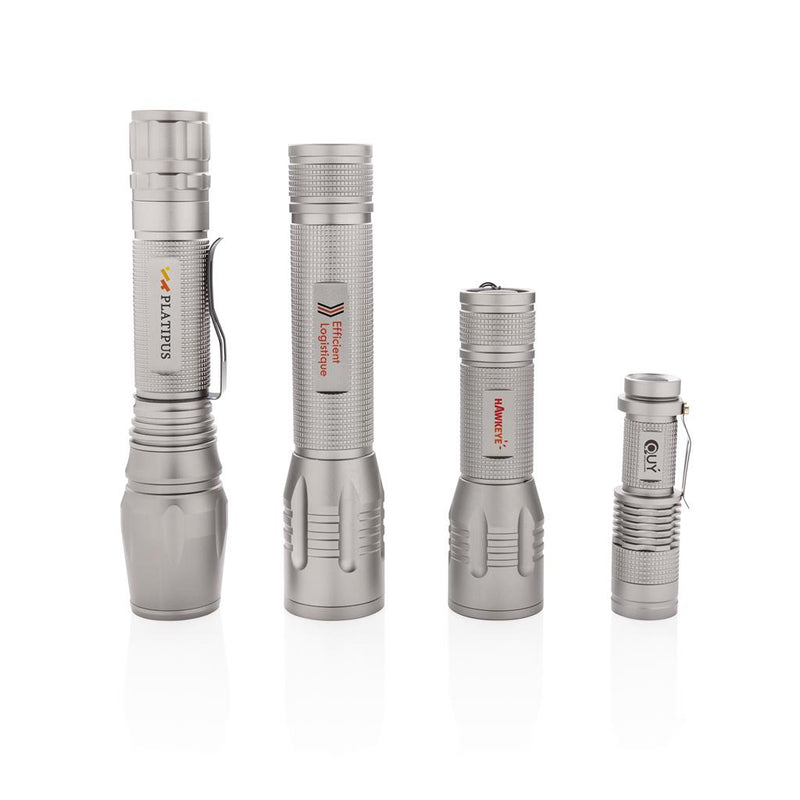 Promotivna 3W CREE svjetiljka sive boje za tisak logotipa | Poslovni pokloni | Promo pokloni | Promidžbeni pokloni