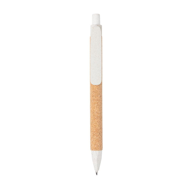 Promo kemijska olovka od eko materijala, bijele boje | Poslovni pokloni