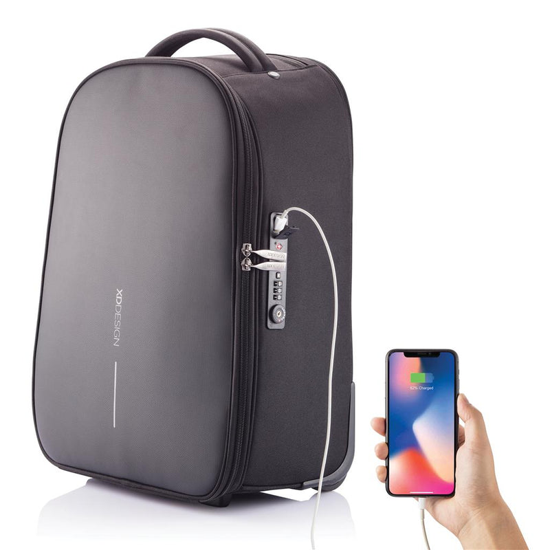 Promotivni protuprovalni ruksak trolley crne boje  | Poslovni pokloni | Promo pokloni | Reklamni pokloni