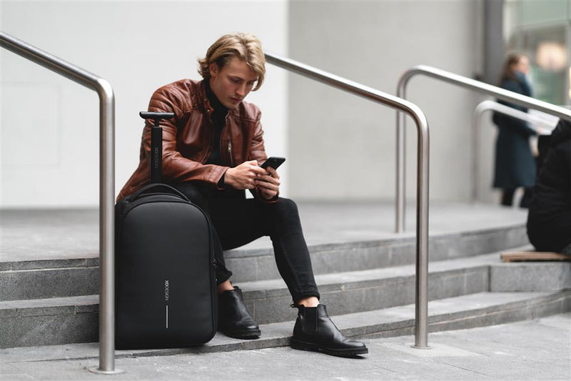 Promotivni protuprovalni ruksak trolley crne boje  | Poslovni pokloni | Promo pokloni | Reklamni pokloni | Eko pokloni