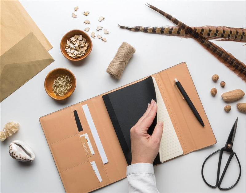 Promotivna dizajnerska navlaka za A5 notes, za tisak loga, sive boje | Poslovni pokloni