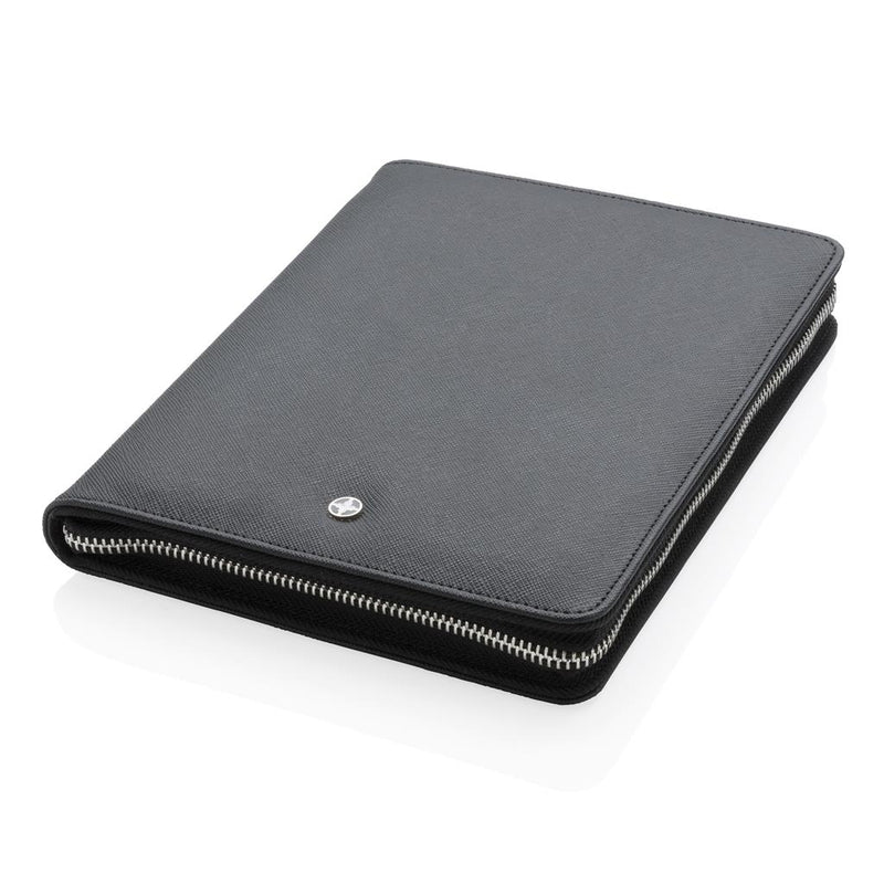 Luksuzna A5 promotivna poslovna mapa s patentnim zatvaračem, za tisak loga | Poslovni pokloni