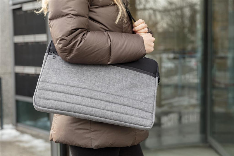 Reklamna torba za 15" laptop za tisak logotipa, sive boje | Poslovni pokloni