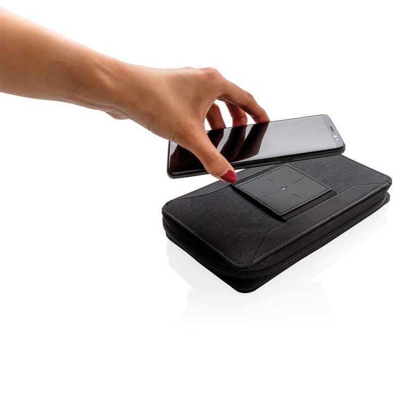 Promotivni moderan Swiss peak putni novčanik sa punjačem | Poslovni pokloni | Promo pokloni