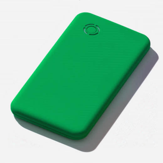 Reklamni poklon set USB auto punjač i prijenosna baterija, 4000mAh, zelene boje | Poslovni pokloni