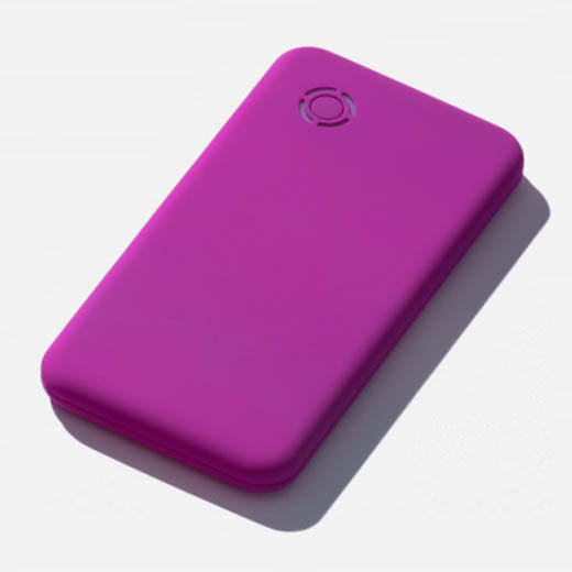 Reklamni poklon set USB auto punjač i prijenosna baterija, 4000mAh, ljubičaste boje | Poslovni pokloni