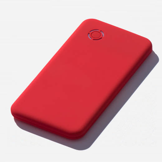 Promotivni poklon set USB auto punjač i prijenosna baterija, 4000mAh, crvene boje, powerbank | Poslovni pokloni