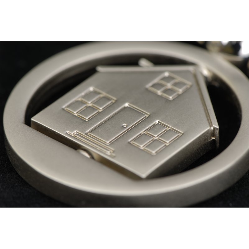 Promotivni privjesak za ključeve u obliku rotirajuće kuće | Poslovni pokloni i promotivni proizvodi s tiskom loga